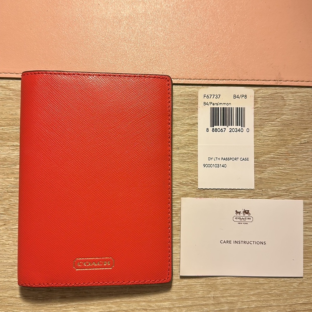 Coach Leather Passport holder